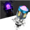 NHHEO HB2 H4 LED Motorcycle Headlight Bulb Red Blue Angel Eye with HD Projector Super Bright 9003 LED Headlight Bulb 25W 6000K Moto High/Low Beam Amber+White 4 Lghting Modes Plug And Play 12V-80V 1PCS
