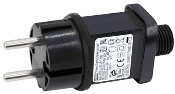 4.5V 1.35W Transformateur LED CZJUTAI IP44 Alimentation pour éclairage de Noël avec prise - Prise européenne (Socle à vis - Constant allumé - DC4.5V 1.35W)