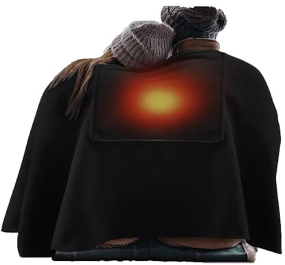 Electric Heated Shawl Wrap, 5V USB Heating Pad Throw Shoulder Back Abdomen Leg Warmer Winter Camping Driving Wearable Poncho Pashmina Office Home Dorm Stoles Tippet Small Blanket Cape