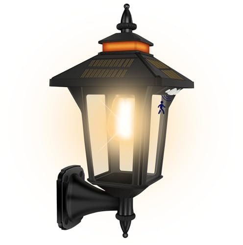 Daixilan Solarlampen für Außen 3 Beleuchtungsmodi Lampe mit Bewegungsmelder Aussen,IP65 Wasserdicht Außenlampe, Garten Garage Zaun Außenwandleuchte