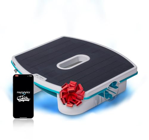 Dolphin Robot de Piscina Skimmi con conexión Bluetooth: Limpia la Superficie del Agua con sensores Inteligentes de Carga Solar – Skimmer Flotante