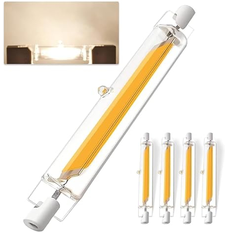 R7S LED 78mm 10W Dimmbar, R7S LED COB Lampen Naturweiß 4000K,1000LM, LED R7S 78mm Leuchtmittel Birne Glühbirne, Ersatz für 100W Halogenlampen, Kein Flackern, 360°Abstrahlwinkel, 4er Pack