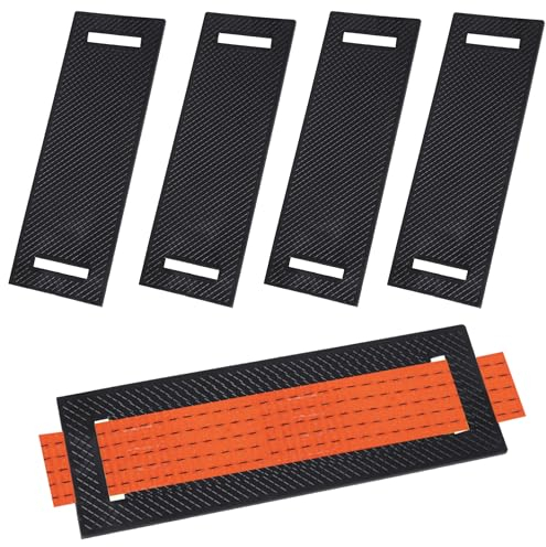 INTAKO CARGO_STRAP Edge Protector, Set of 4 Rubberized Load Securing Straps, 290 x 100 mm, Black