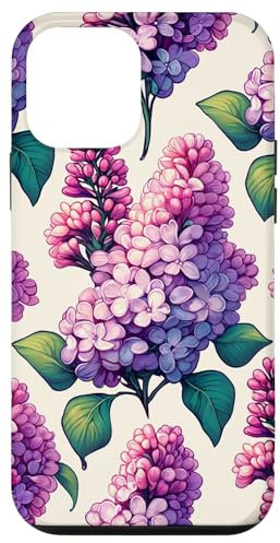 Custodia per iPhone 12 mini Lilla Charm Flower Design Floreale