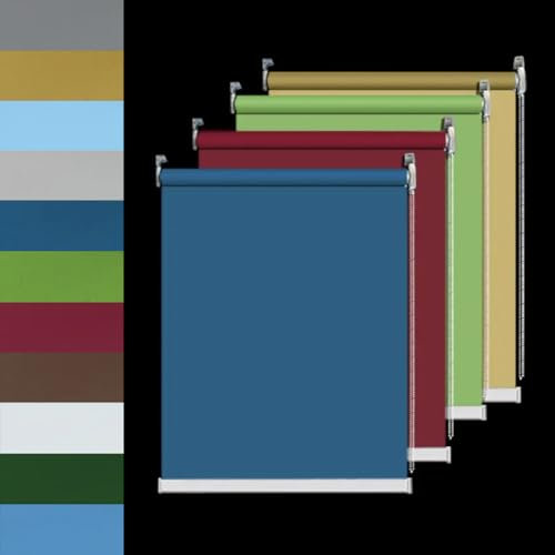 Verdunkelungsrollo, wärmeisoliert, UV-Schutz, Sichtschutz, Raumverdunkelung, Türrollo für Zuhause, Büro, Hellblau, 1,05 x 2 m