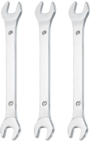 sourcing map 3pcs Super Thin Open End spanners Metric, 8mm x 9mm, Slim Chrome-Vanadium Steel Wrench Tool for Tight Spaces Repair
