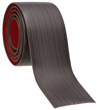 PATIKIL Selbstklebende übergangsleiste 50 mm x 1 m, Vinyl-Laminat Flacher Teiler zum Verbinden von fugen Türrahmen Teppichabdeckung fliesen Schwarz Nussbaum