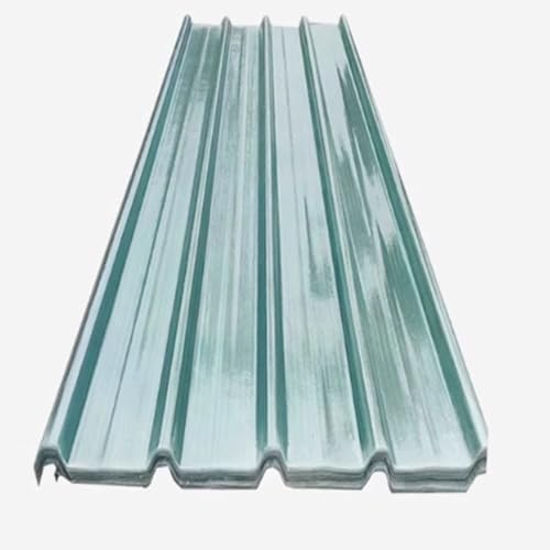 Transparente Welldachplatten, 1,2 mm dick, transparent, regendicht, für Gewächshaus und Carport, wärmeisolierende und stumme Fiberglas-Tageslichtplatten, 0,9 x 0,9 m, 10 Stück