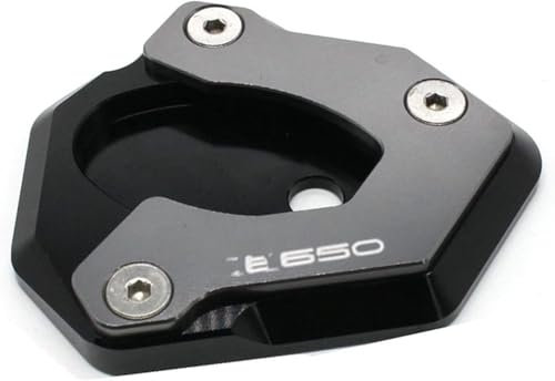 Motorradständer Motorrad Seitenständer Puck Motorräder für Kawasaki Z650 Z 650 2017 Motorradzubehör Kickstand Fuß Seitenständer Verlängerungspolster Stützplatte(Grau)