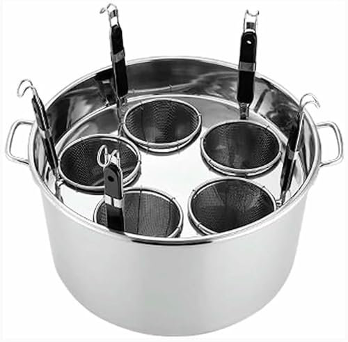 VYUJHNBG Set di Inserto per Pentola di Pasta con Cestino del Filtro, Pentole per Cestino per Cestino per Filtro per Inserto in Acciaio Inossidabile per Pasta, Noodles, Verdure