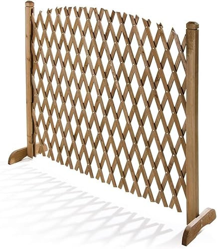 FERCASASHOP - Griglia Flexy, Grigliato in Legno Estensibile Fino a 150 cm e Alta 103 cm, Colore Ciliegio, Griglia Estensibile per Arredo Esterno, Separatore, Recinzione Autoportante