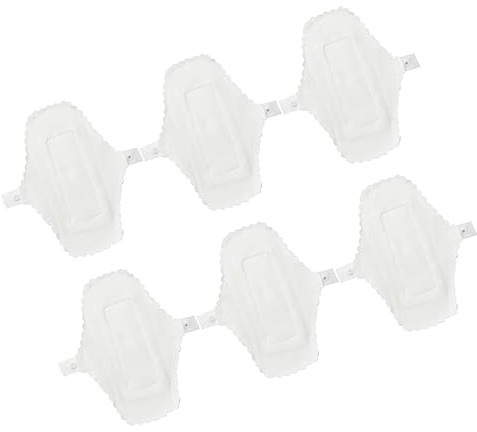 NIYANGLE Wiederverwendbare Binden 6 Stück aus Wasserdichtem Stoff Waschbare Damenbinde für Frauen Wiederverwendbare Menstruationsbinden zum Reisen Weiß und Wasserfest