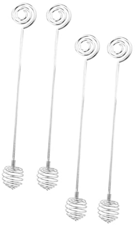 CHICAMPERA Honey Dipper Sticks and Honey Stirring Wands 4pcs Stainless Steel Household Kitchen Jam Stir Rods for Mixing and Milk Powder