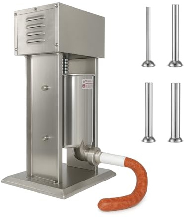 Poussoir à Saucisses Automatique Vertical 10 L – Électrique – Inox – Commande à Pédale – Usage Professionnel