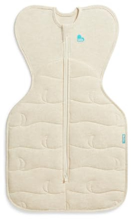 Love To Dream™ Swaddle UP™, Neugeborene 2,2–3,8 kg – Haferflockenfarben | Angenehme Passform, unterstützt Schlaf | 3,5 Tog für Winter & Herbst (14–16 °C) | Stretch-Baumwolle, maschinenwaschbar