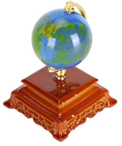 OVAQUIXI 1:12 Miniature World Globe Realistisk Modell Charm Dockhusdekoration Premium Plastglob för Dockskåp/fotorekvisita