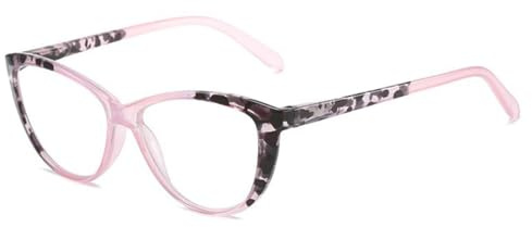 KOOSUFA Modische Katzenaugen Lesebrille Anti Blaulicht Damen Cateye Federscharnier Lesebrillen Lesehilfen Anti Müdigkeit Brille 0.0 0.5 1.0 1.5 2.0 2.5 3.0 3.5 4.0