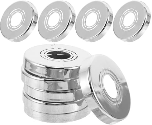 Alipis Set 10 Pezzi Copri Tubi Bagno Flangia Divisa, Piastra di Copertura Foro Muro in Plastica, Copertura Valvola Acqua Doccia, Protezione Pareti per Installazioni Idrauliche Interna