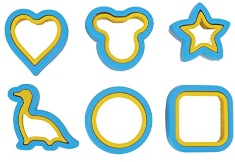 Juego de cortadores de sándwiches, molde prensador de pan de acero inoxidable con mango de PP antideslizante, cortadores a prueba de óxido con forma de dibujos animados para