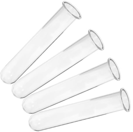 jojofuny Ensemble de 4 Vases en Tubes à Essai en Verre pour Plantes Hydroponiques, Décoration Moderne, Support Racines Adapté pour Bureaux et Salons