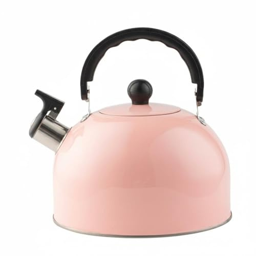 FytStycale Pink Singing Kettle Whistle 3L Stovetop Water Kettle Multi-Cooktop Compatible Stainless Steel Whistling Teapot for Kitchen