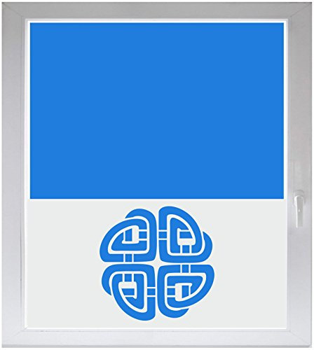 INDIGOS UG Sichtschutzfolie Glasdekorfolie Fensterfolie mit Motiv satiniert Blickdicht - w282 Ornament, Orien - 1200 mm Länge - 500 mm Höhe Viereck - selbstklebend - matt - für Bad