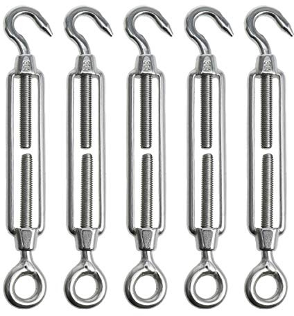 5 Pièces De Parement Tendeur D'oeil Tendeur à Crochet Et à Oeil Crochet Tendeur à Oeil Câble De Corde Crochet à De Tendeur Crochet De Tendeur En Acier Lumière