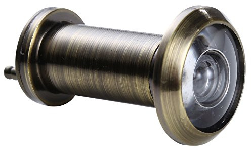 UHPPOTE Security Home Door Viewer Scope Brushed Spyhole Wide Angle (Antique Bronze)