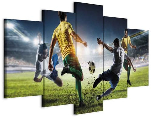 murando - Leinwandbild Stadion, 100x50 cm, 5-teilig, Schlafzimmer, modern | Hochwertige Leinwand, sofort aufhängbar, ideal fürs Wohn- oder Schlafzimmer, wasserfest und lichtecht, langlebig, stilvoll