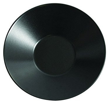 Visiodirect Lot de 6 Assiettes Kuro Creuse Rondes Noire - 230 mm