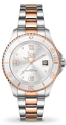 ICE-WATCH - ICE steel Silver rose-gold - Silbergraue Damenuhr mit Metallarmband - 017322 (Small)
