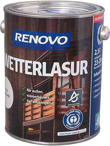 750 ml RENOVO Wetterlasur 9410 Ebenholz, Wasserbasiert