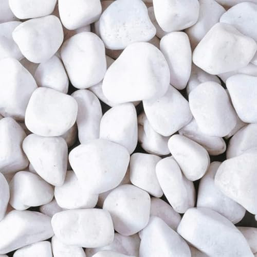 Charles Watson 20-40mm White Pebbles Decorative Aggregate - Landscaping Polybag - Approx 20kg