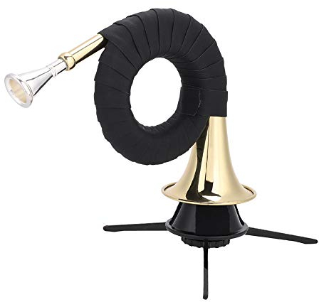 Demeras F¡§1rst Pless Horn, Taschenjagdhorn Jagdhorn Leichtes tragbares Messinghorn Musikinstrumentenset Bb Jagdhorn f¡§1r Musikliebhaber und Lernende, Blasinstrument