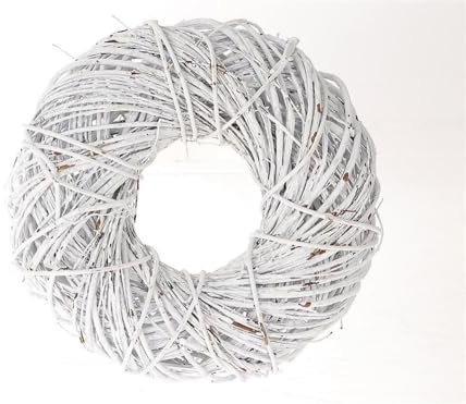 Großer Holzkranz I Ø 35 cm I Weiss I Türkranz
