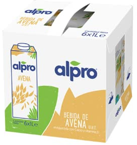 Alpro Bebida Vegetal de Avena - Pack de 6 x 1L