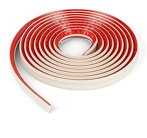 5M Deckenleisten Selbstklebende - Flexible Viertelstab Biegeleiste PVC, Winkelprofil Abdeckleiste Kunststoff-Profil Leiste, Selbstklebende Zierleisten Sparpaket, Selbstklebend, Wasserdichte Zierleiste