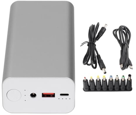 Pwshymi Power Bank di Grande Capacità da 30000 MAh, Carica Rapida PD Caricabatterie Portatile con Interfaccia CC da 65 W in Lega di Alluminio per Telefono PC Powerbank