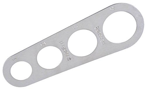 Mesureeur de Spaghetti Outil Italien en Acier Inoxydable Pratique Fan Pâtes Nouilles avec 4 Trous de Mesure Outil de Mesure Doseur à Spaghetti à la Maison Cuisin