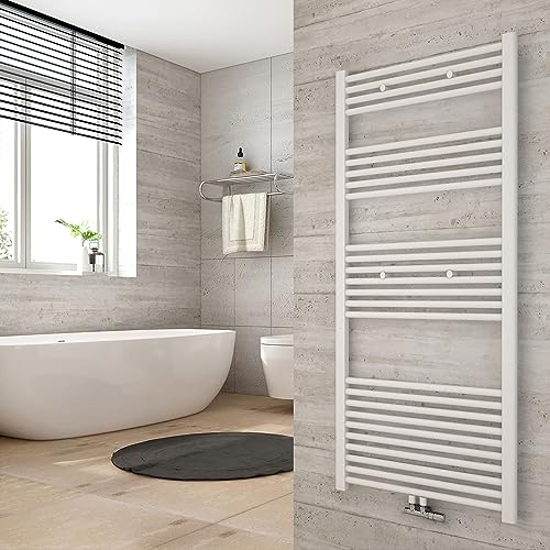 Heilmetz Anthrazit BadHeizkörper 60 x 140 cm Handtuchtrockner Bad-Heizkörper Handtuchheizkörper Mittelanschluss Heizung 663 Watt Leistung Handtuchwärmer