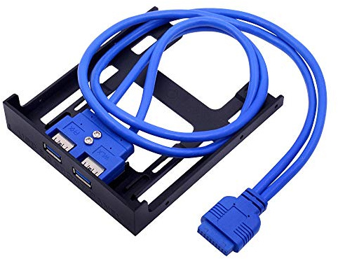 Flpeekash 2 Porte USB 3.0 Pannello Frontale Floppy Disk 20 Pin USB3.0 Hub di Espansione Adattatore Staffa nel per PC Desktop