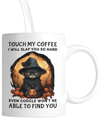 Kattmugg, keramiska koppar med handtag | 350 ml keramisk kopp katter, kaffekopp, mjölk, te, gåvor för kattälskare, mamma, dam, tonå, flickor
