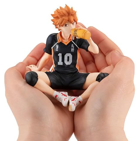 Gooyeh Haikyuu Hinata Shoyo Anime Figure sedute Postura Bere Statua Modello Carino d'azione Statuetta Ufficio Impianti Compleanno 10 cm, Tipo 6