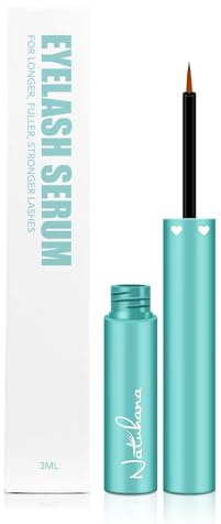 Natuhana Siero Ciglia più Lunghe, Allungante e Piene,100% Naturale e Vegano Infoltimento Ciglia e Sopracciglia Crescita,3ml