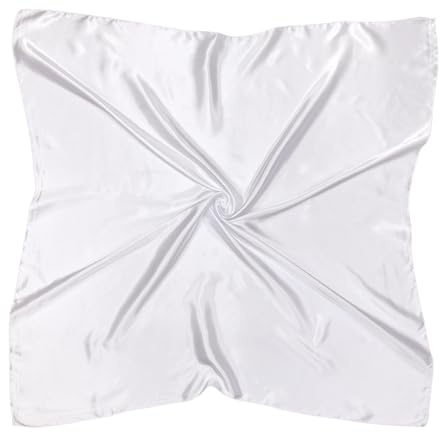 DRESHOW 90x90cm Große Quadratische Schals für Damen Seide Kopftuch Bandanas Haartuch Halstuch Haarschmuck