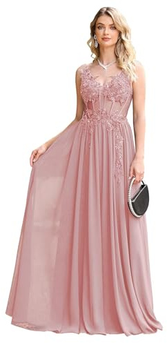 Misshow Robe Femme Chic et élégant Mariage Grande Taille Robe de Gala Col V Dos Nu avec Bretelles Bordeaux Robe Demoiselle d'honneur 3038