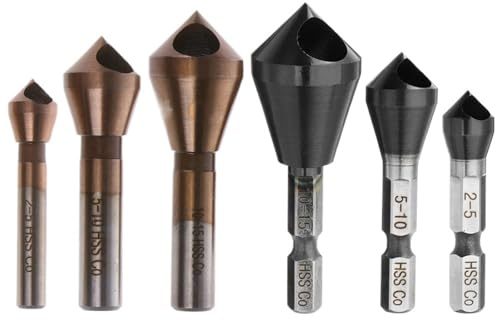 Herramientas Brocas avellanadoras HSSCO M35 Cobalto Desbarbado Chaflán de 90 grados Agujero de biselado Tipo cortador (2-5 5-10 10-15) 1 piezas(2-5(Type 3))