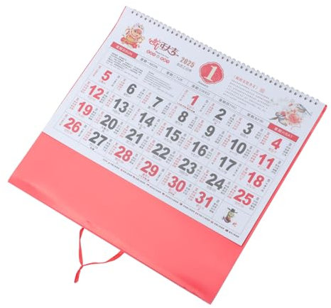 NUOBESTY Wandkalender 2025 Traditioneller Kalender Schlange Jahr Chinesischer Jahres chinesischer Mond Feng-Shui- Heim Monats 2025 Papier