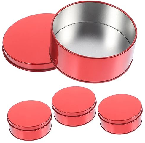 LALADEFIEE 4stücke Runde Keksdosen Mit Deckel Für Süßigkeiten Keks Lagerung Dosen Mit Deckel Weihnachtskeksdosen Zum Verschenken Klein Bäckereiboxen Für Kekse