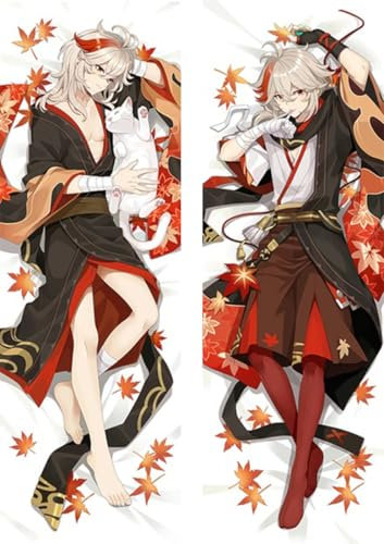 JNLIFT Anime Kissenbezug für Genshin Impact Kaedehara Kazuha,Anime Pillowcase Hochwertiges Full-Body Umarmungskissen Bezug,Body Kissenbezug Seitenschläferkissen Bezug,2wt(2waytricot)-180x60cm